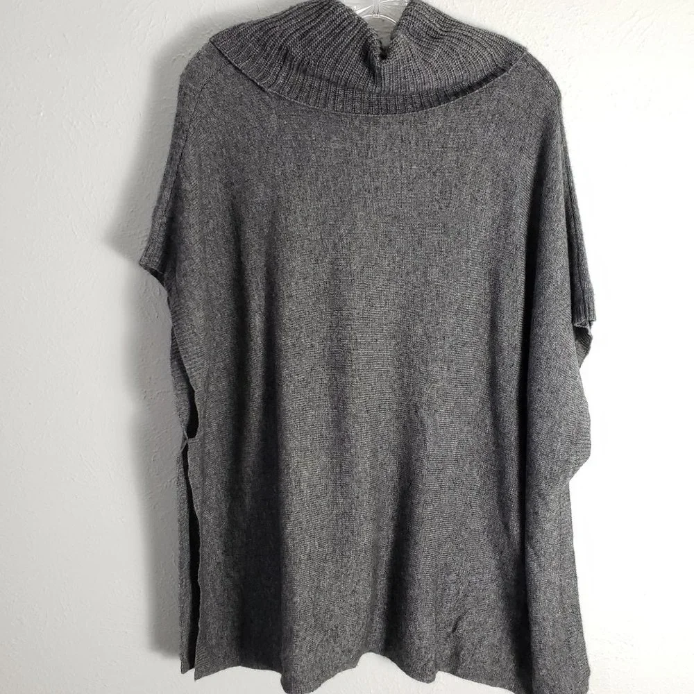 Halogen Wool & Cashmere Blend Cowl Neck Poncho - Picture 3 of 8